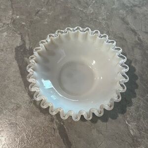 Fenton Silver Crest Ruffled Bowl